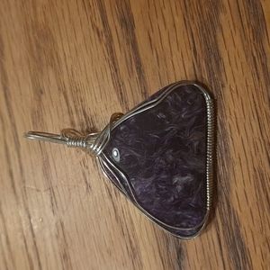 Sterling Wire Wrapped Charoite Pendant